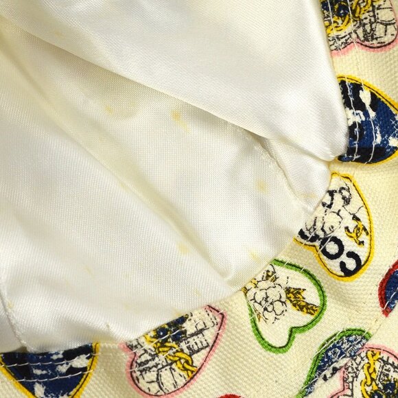 Chanel Ivory Canvas Valentine Cap Hat Small Good - Picture 8 of 12